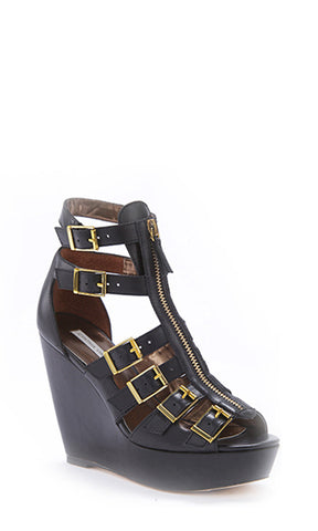 Pacey Leather Gladiator Wedge