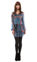 Silk Peasant Dress