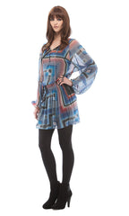 Silk Peasant Dress