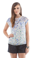 SHEER YOKE T-SHIRT