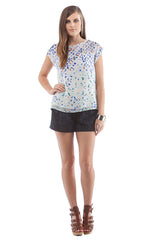 SHEER YOKE T-SHIRT