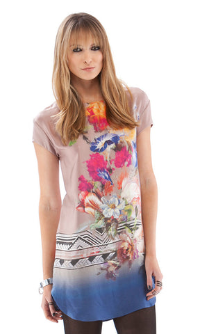 Portrait Floral Silk Mini