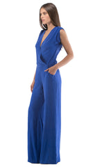 Sleeveless Jumpsuit With Epaulettes