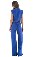 Sleeveless Jumpsuit With Epaulettes