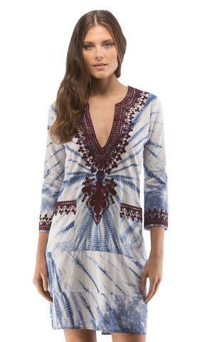 Embroidered Tie Dye Jalaba