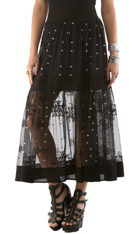 Tiered Maxi Skirt