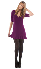 V Neck Flounce Mini