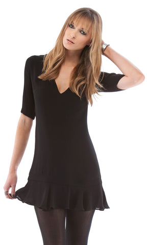 V Neck Flounce Mini