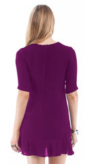 V Neck Flounce Mini
