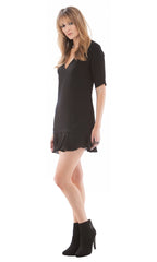 V Neck Flounce Mini