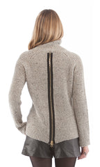 Zipper Back Turtleneck