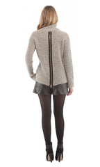 Zipper Back Turtleneck