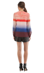 Contrast Sleeve Blouse