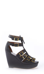 Pacey Leather Gladiator Wedge