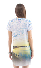 SHORT SLEEVE SHIFT DRESS